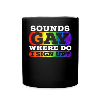 Gay Rights Rainbow Pride Month LGBTQ Gay Pride - Tasse einfarbig - Schwarz - Vorne