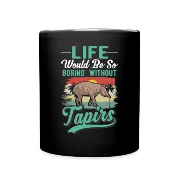 Tapir Gift Lowland Tapir Tapirdae Tapir - Full Colour Mug - black - Front