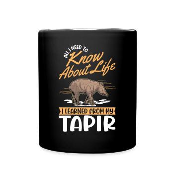 Tapir Flachlandtapir Tapirdae Tapir - Tasse einfarbig - Schwarz - Vorne