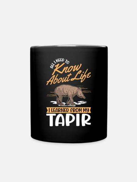 Tapir Flachlandtapir Tapirdae Tapir - Tasse einfarbig - Schwarz