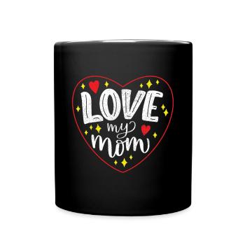 Mom Mom Mother's Day - Mother's Day Design - Full Colour Mug - black - Front