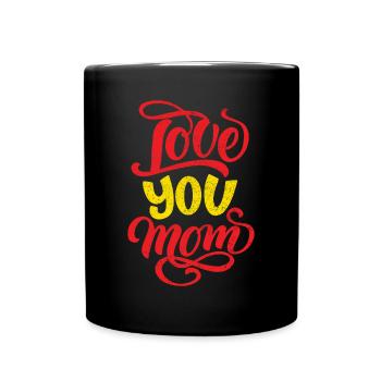 Mom Mom Mother's Day - Mother's Day Design - Full Colour Mug - black - Front