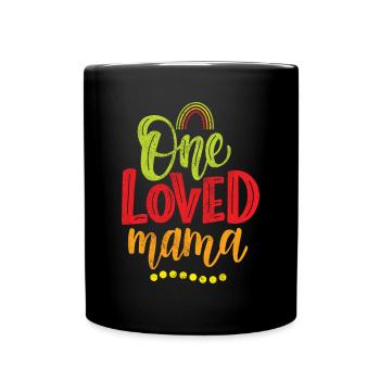 Mom Mom Mother's Day - Mother's Day Design - Full Colour Mug - black - Front