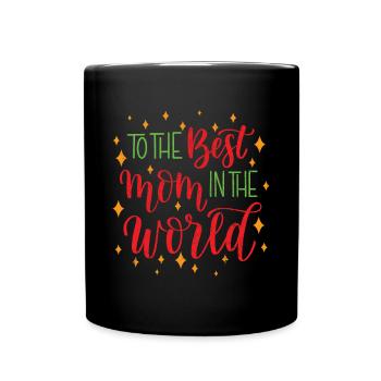 Mom Mom Mom Mother's Day - Mother's Day Design - Full Colour Mug - black - Front
