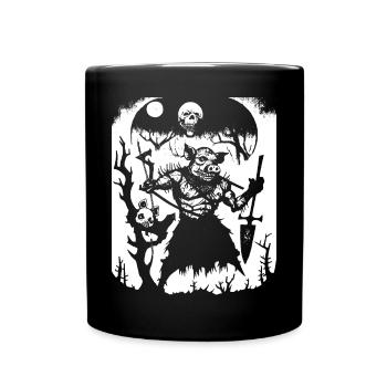 Dark Art Occult Gothic Batcave Girl Post Punk Bat - Full Colour Mug - black - Front