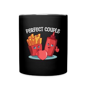 Pair of ketchup fries - Full Colour Mug - black - Front
