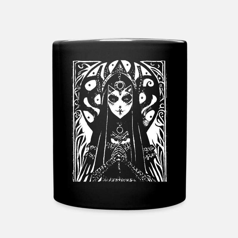 Fantasy Post Punk Celtic Tribal Art Batcave Girl - Mug uni - noir