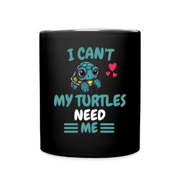 Je ne peux pas offrir d’animal océanique à une tortue - Mug uni - noir - Devant