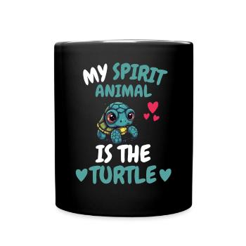 Mon don animal spirituel Ocean Turtle - Mug uni - noir - Devant