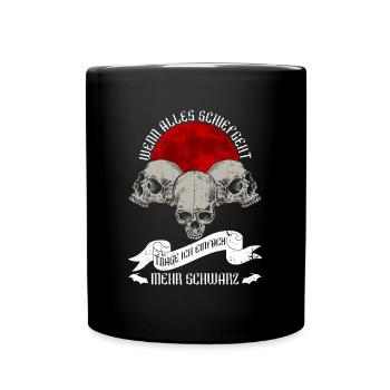 Wenn Alles Schief Geht Trage Ich Schwarz - Gothic - Tasse einfarbig - Schwarz - Vorne