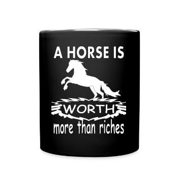ich gehen reiten Reiter Reitsport Dressur Geschenk - Tasse einfarbig - Schwarz - Vorne