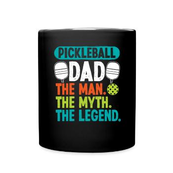 Pickleball Dad the Man - Tasse einfarbig - Schwarz - Vorne
