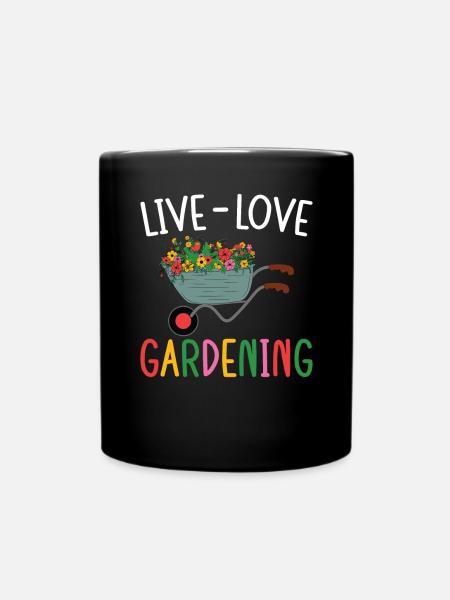 love Gardening - Tasse einfarbig - Schwarz
