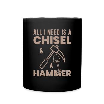 Erze Sammeln Von Mineralien Und Edelsteinen - Tasse einfarbig - Schwarz - Vorne