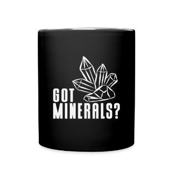 Erze Sammeln Von Mineralien Und Edelsteinen - Tasse einfarbig - Schwarz - Vorne