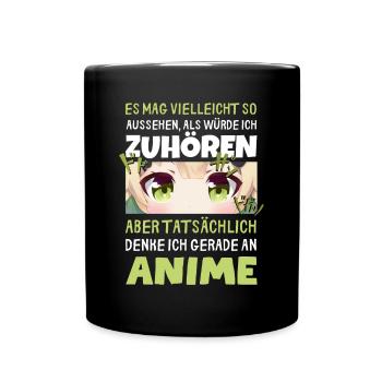 Sarkastisches Kawaii Statement für Manga-Liebhaber - Tasse einfarbig - Schwarz - Vorne