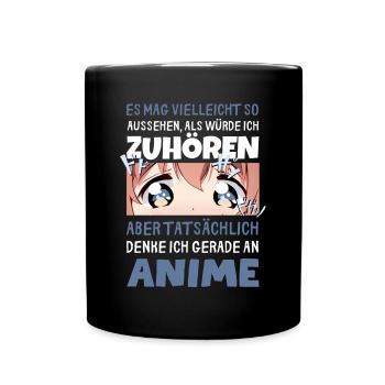 Sarkastisches Kawaii Statement für Manga-Liebhaber - Tasse einfarbig - Schwarz - Vorne
