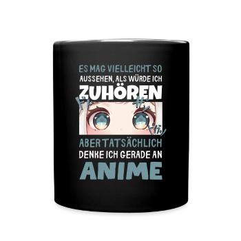 Sarkastisches Kawaii Statement für Manga-Liebhaber - Tasse einfarbig - Schwarz - Vorne