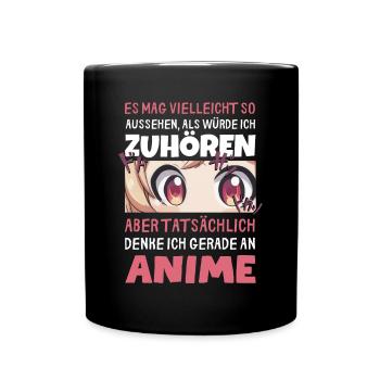 Sarkastisches Kawaii Statement für Manga-Liebhaber - Tasse einfarbig - Schwarz - Vorne