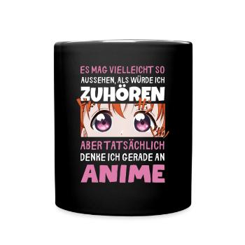 Sarkastisches Kawaii Statement für Manga-Liebhaber - Tasse einfarbig - Schwarz - Vorne