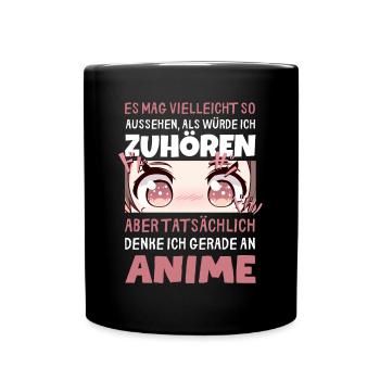 Sarkastisches Kawaii Statement für Manga-Liebhaber - Tasse einfarbig - Schwarz - Vorne