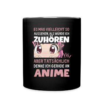 Sarkastisches Kawaii Statement für Manga-Liebhaber - Tasse einfarbig - Schwarz - Vorne