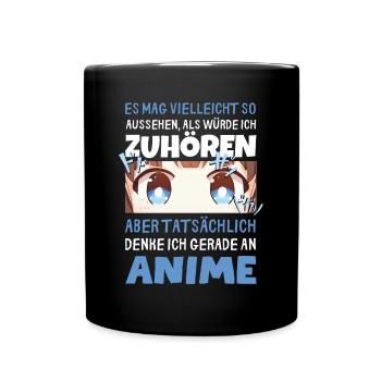 Sarkastisches Kawaii Statement für Manga-Liebhaber - Tasse einfarbig - Schwarz - Vorne
