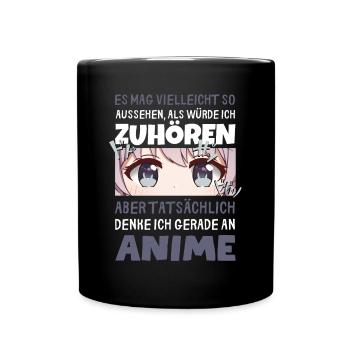 Sarkastisches Kawaii Statement für Manga-Liebhaber - Tasse einfarbig - Schwarz - Vorne