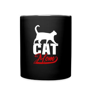 Cat Mom - Full Colour Mug - black - Front