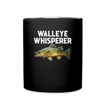 walleye whisperer, Fishing - Full Colour Mug - black - Front