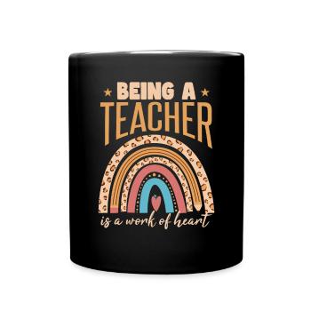 Être enseignant est une œuvre de cœur - Mug uni - noir - Devant