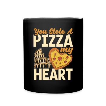 Tu as volé une pizza à mon cœur. - Mug uni - noir - Devant