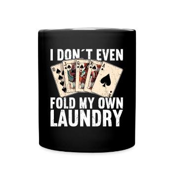 Poker - Tasse einfarbig - Schwarz - Vorne