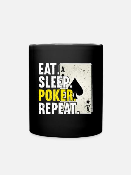 Poker - Tasse einfarbig - Schwarz