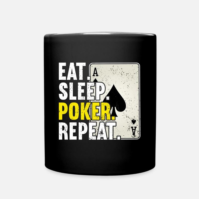 Poker - Mug uni - noir