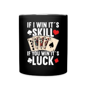 Poker - Tasse einfarbig - Schwarz - Vorne