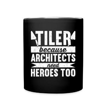 Tiler Tile Setter Tiles - Full Colour Mug - black - Front