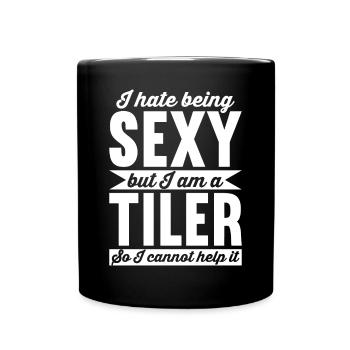 Tiler Tile Setter Tiles - Full Colour Mug - black - Front