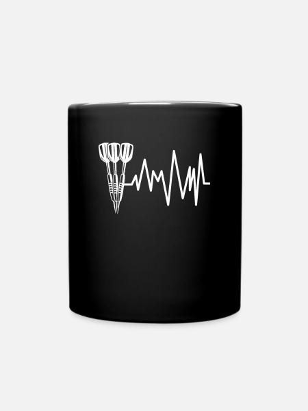Darts in Frequenz - Tasse einfarbig - Schwarz