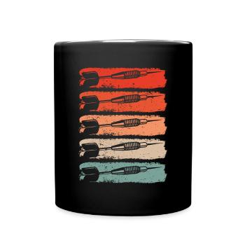 Cinq fléchettes en rétro vintage - Mug uni - noir - Devant