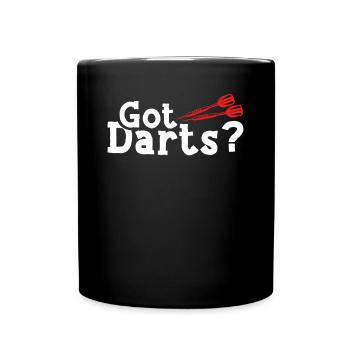 Jouer aux fléchettes - Mug uni - noir - Devant