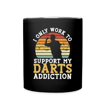 Soutenir ma dépendance aux fléchettes - Mug uni - noir - Devant