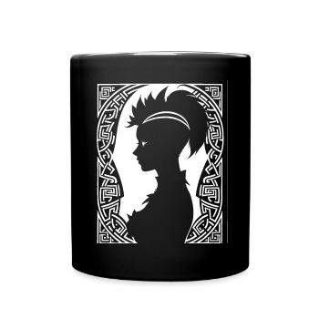 Fantasy Post Punk Keltische Stammeskunst Batcave Girl - Tasse einfarbig - Schwarz - Vorne
