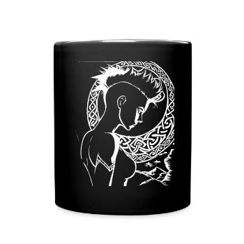 Fantasy Post Punk Keltische Stammeskunst Batcave Girl - Tasse einfarbig - Schwarz - Vorne