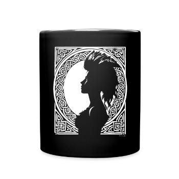 Sinister Style Meets Bold Design in Horror Nun, O - Full Colour Mug - black - Front