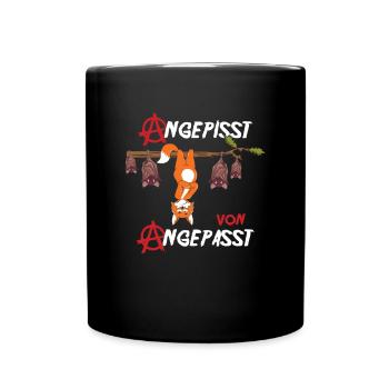 Angepisst von Angepasst Be Different Fuchs - Tasse einfarbig - Schwarz - Vorne