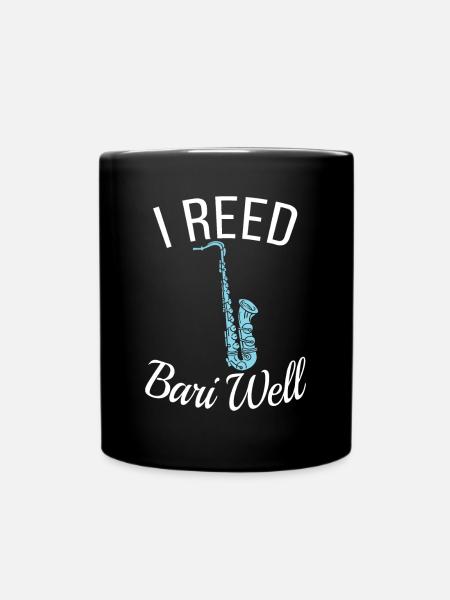 Drôle Reed Bari Well Baryton Sax Saxophone Musici - Mug uni - noir