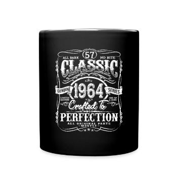 Jahrgang 1964 Limited Edition 57 Jahre alt 57. Bir - Tasse einfarbig - Schwarz - Vorne
