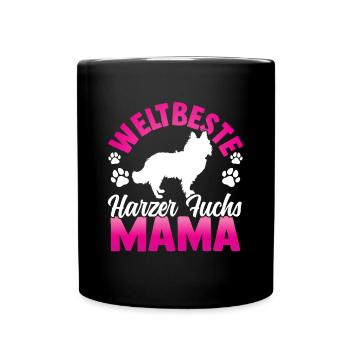 Beste Harzer Fuchs Mama altdeutscher Hütefuchs - Tasse einfarbig - Schwarz - Vorne