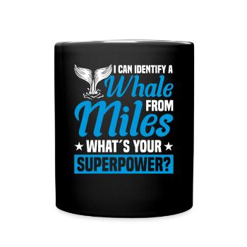 Whale Watching Whale Watching Orca Blue Whale - Full Colour Mug - black - Front
